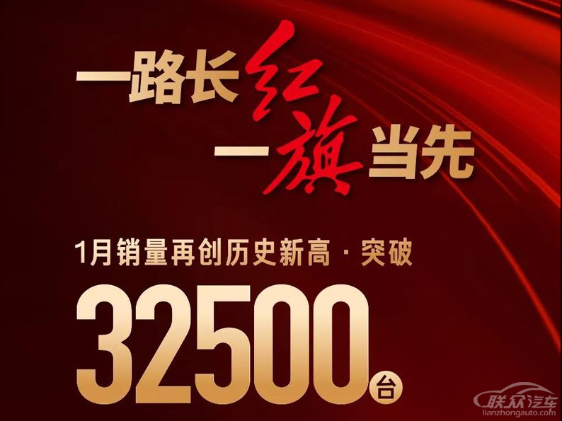 红旗1月销售新车超32,500辆 同比增长158％